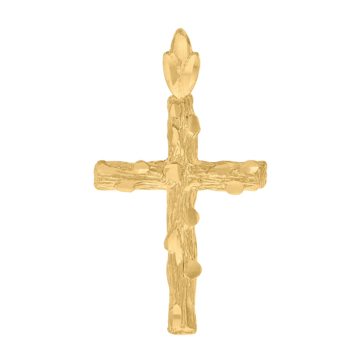 10K Yellow Gold Womens Mens Unisex Cross Religious Charm Pendant
