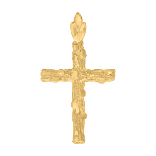 10K Yellow Gold Womens Mens Unisex Cross Religious Charm Pendant