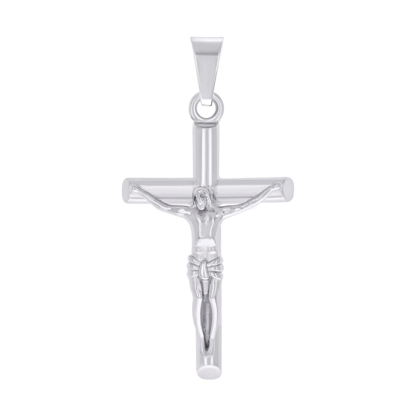 Stainless Steel Jesus-Cross Crucifix Religious Charm Pendant