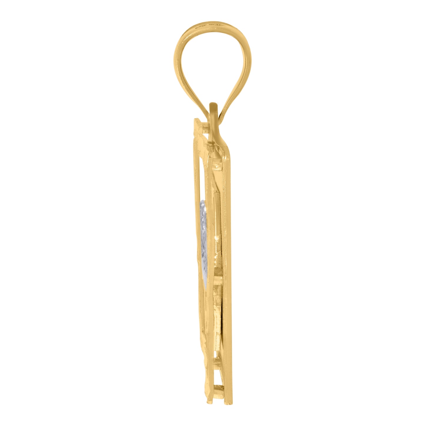 10K Two-Tone Gold Unisex Last Supper Religious Charm Pendant