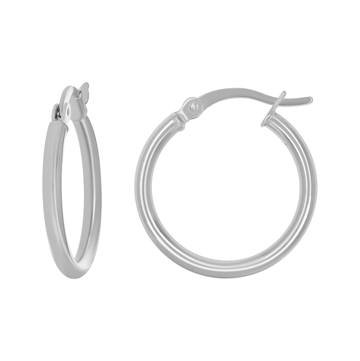 Sterling Silver Womens Classic Hoop Earrings