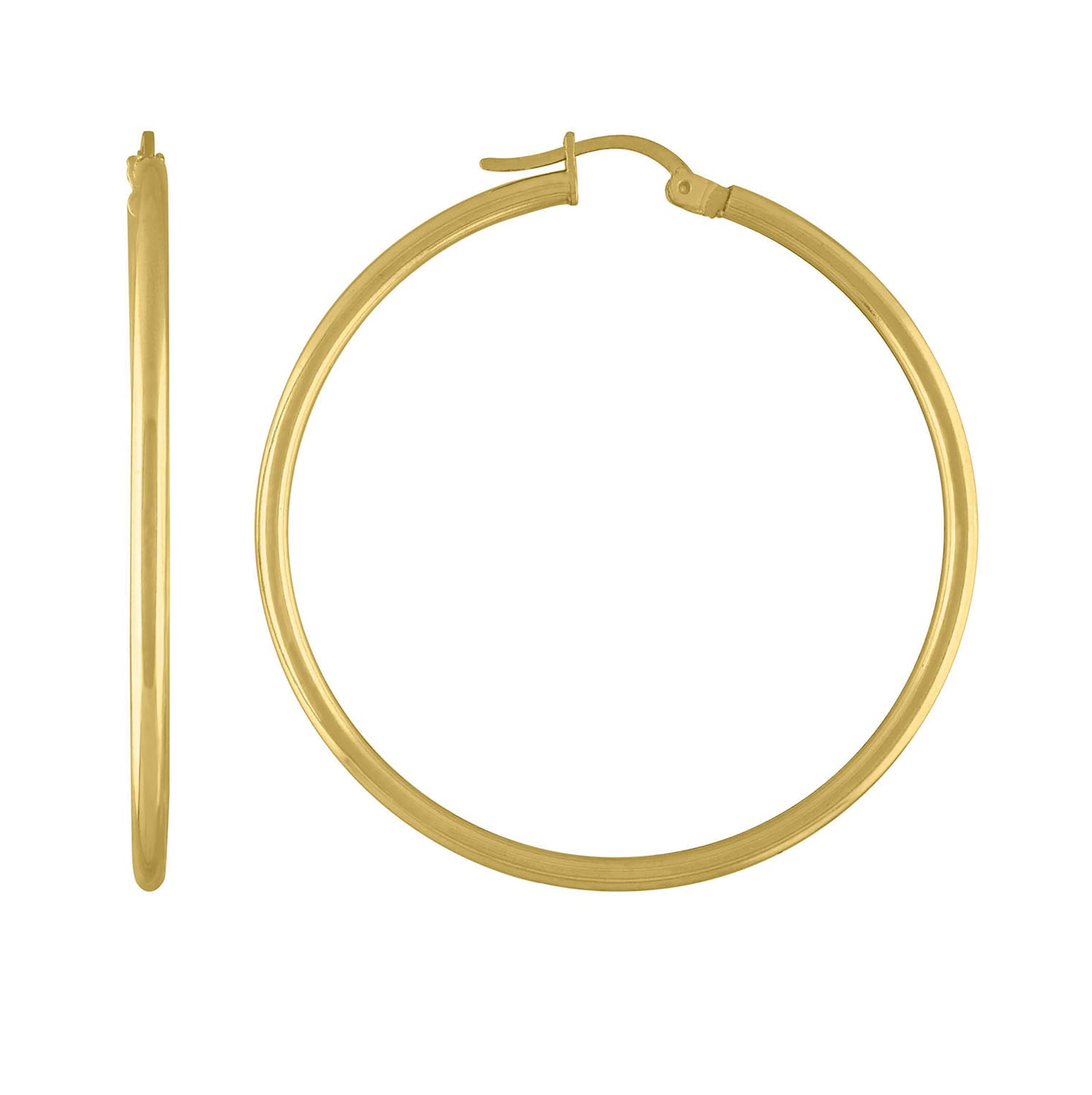 Sterling Silver Womens Classic Hoop Earrings