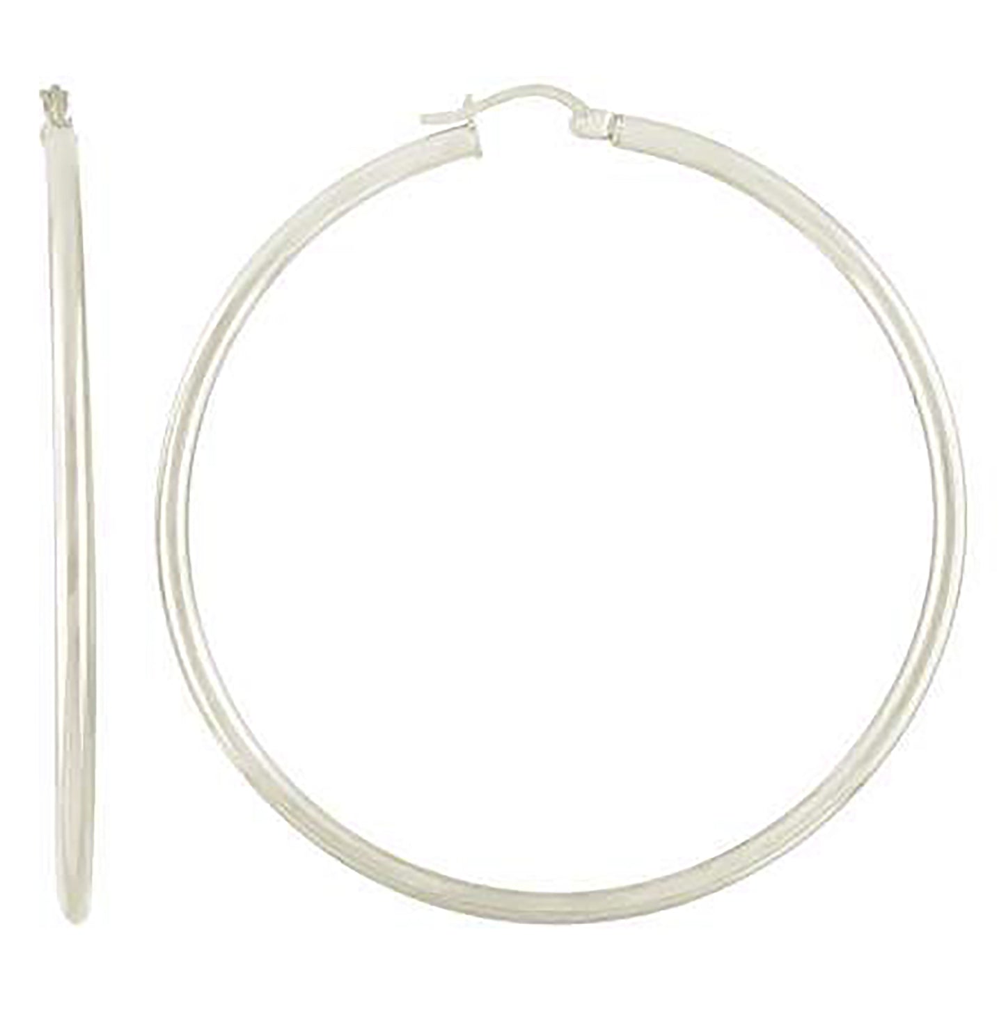 Sterling Silver Womens Classic Hoop Earrings