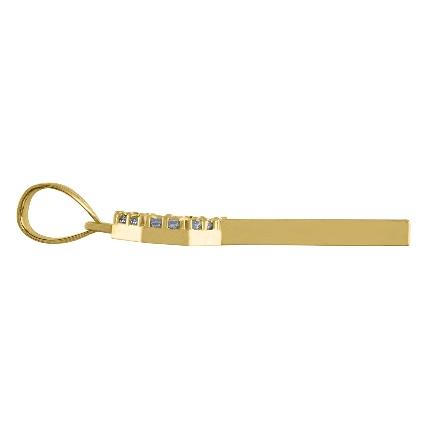 10K Yellow Gold Womens Cubic Zirconia Key To My Heart Charm Pendant