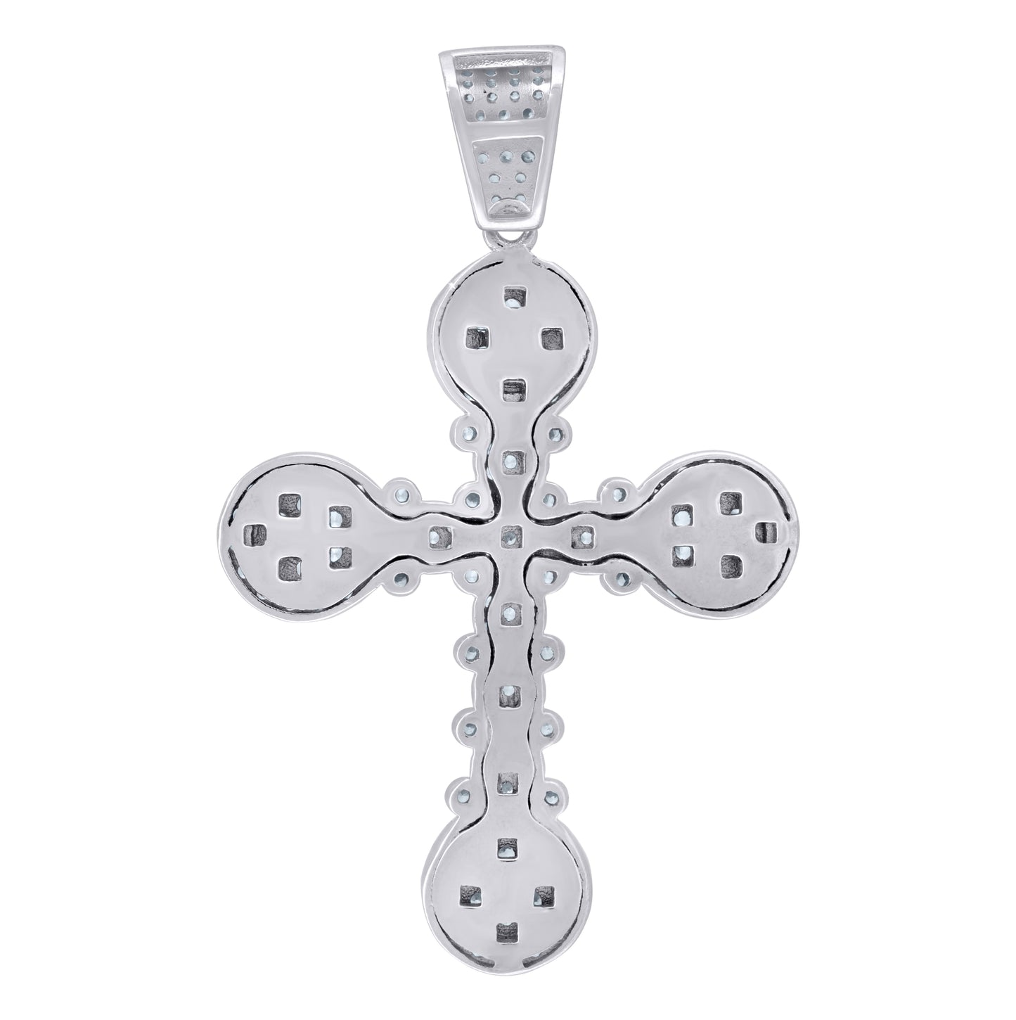 Sterling Silver Mens Cross Religious Charm Pendant