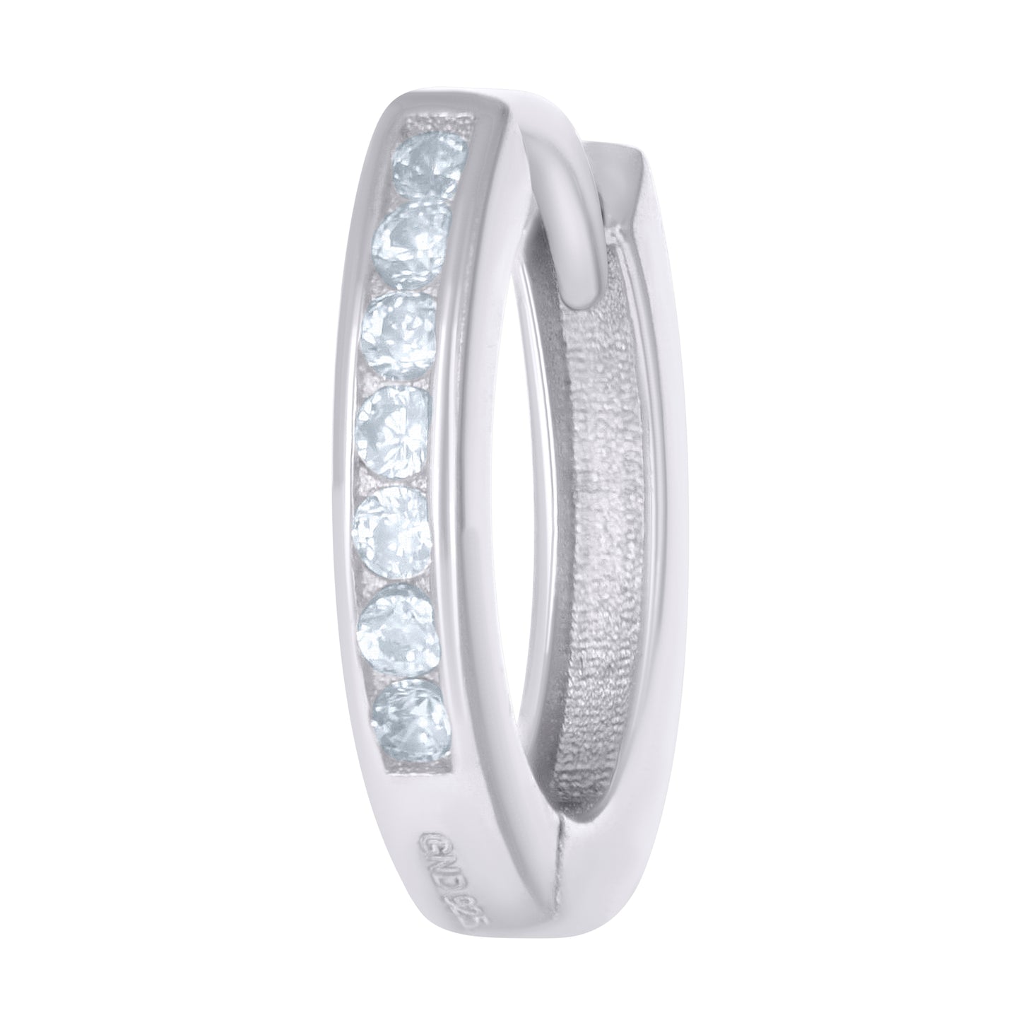 Sterling Silver Womens Cubic-Zirconia Fashion Hoop Huggies Earrings