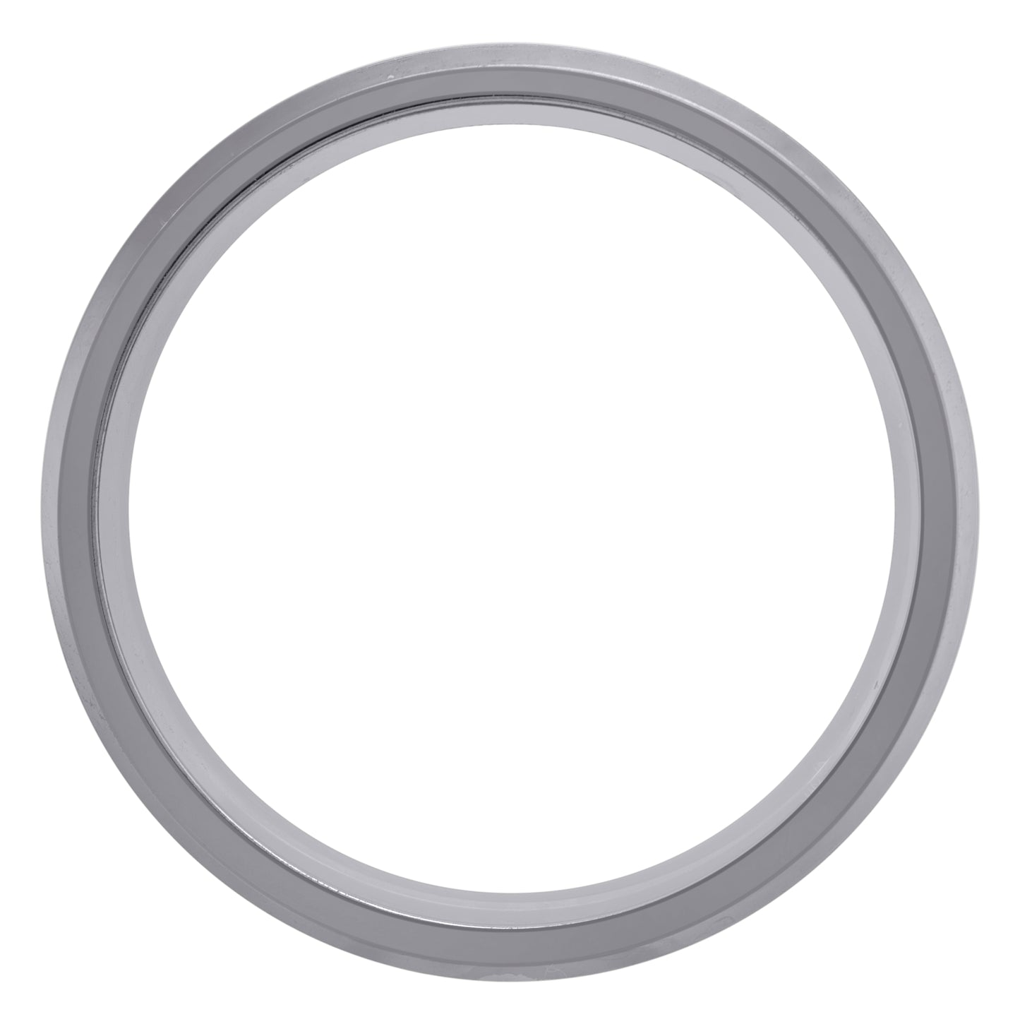 Titanium Mens Brushed Beveled Edge Comfort Fit Bridal Anniversary Engagement Wedding Band 4mm Sizes 7 - 11