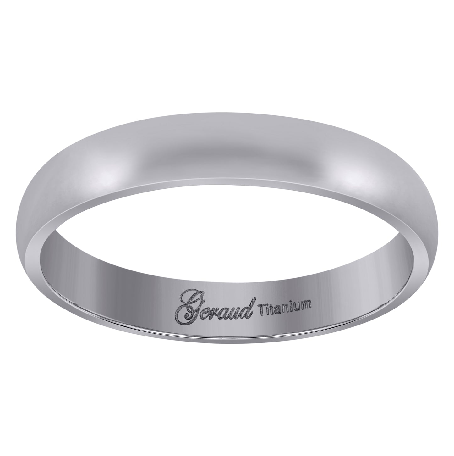 Titanium Mens Domed Comfort Fit Bridal Anniversary Engagement Wedding Band 4mm Sizes 7 - 11