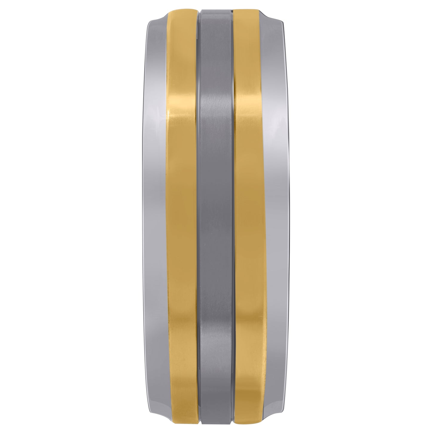 Titanium Yellow Tone Mens Comfort Fit Bridal Anniversary Engagement Wedding Band 6mm Sizes 8 - 13