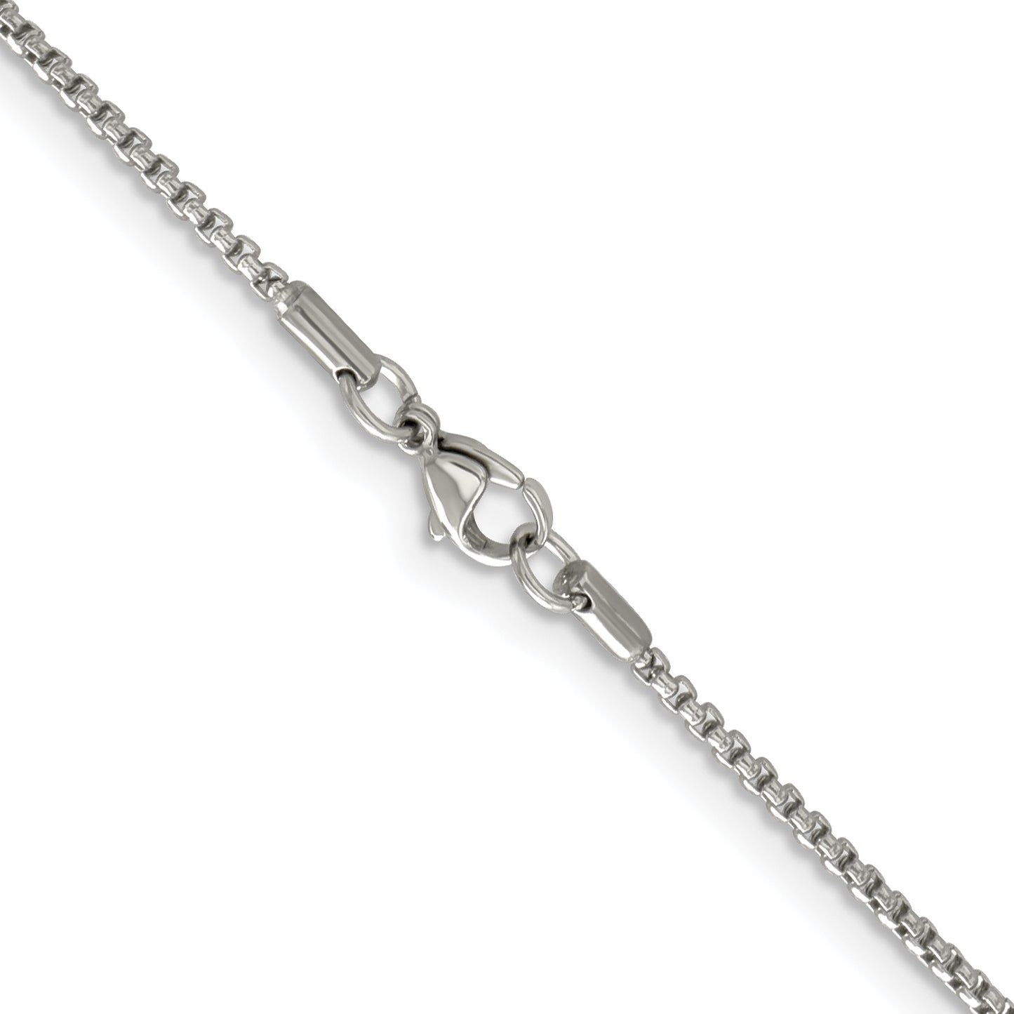 Chisel Stainless Steel Polished 2.2mm 18 inch Rounded Box Chain