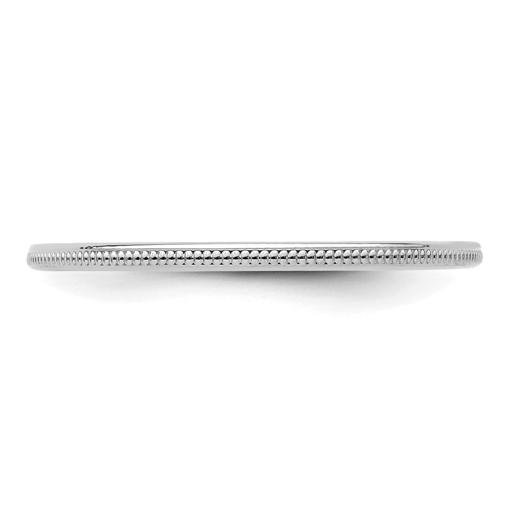 14K Yellow Or White Or Rose Gold 1.2mm Milgrain Stackable Band
