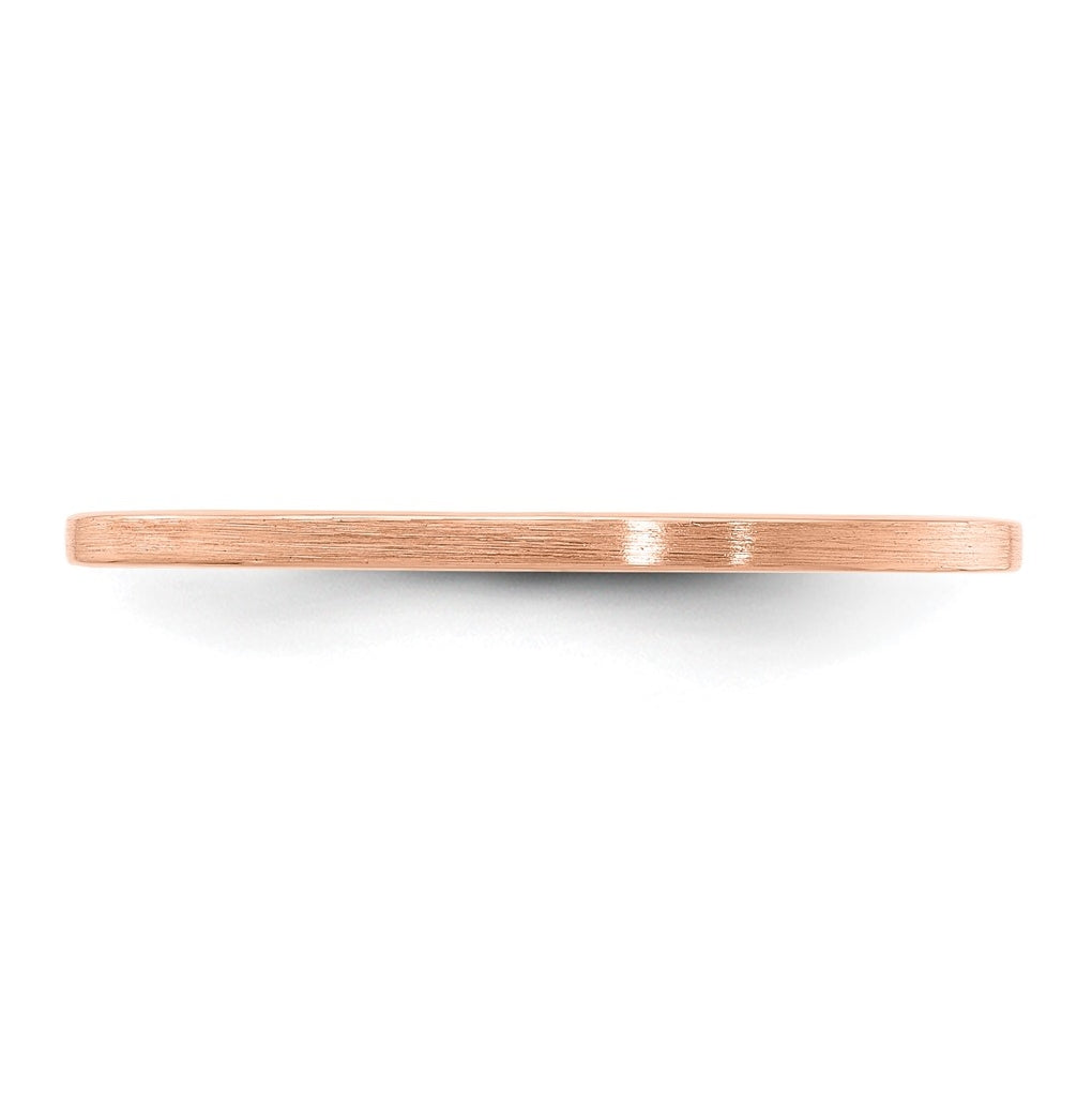 14K Yellow Or White Or Rose Gold 1.2mm Flat Satin Stackable Band