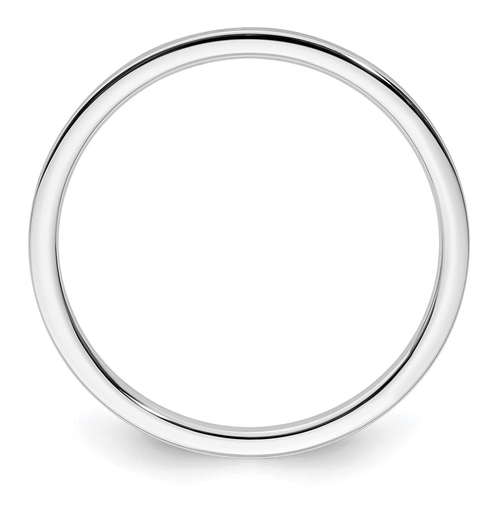 14K Yellow Or White Or Rose Gold 1.2mm Flat Satin Stackable Band