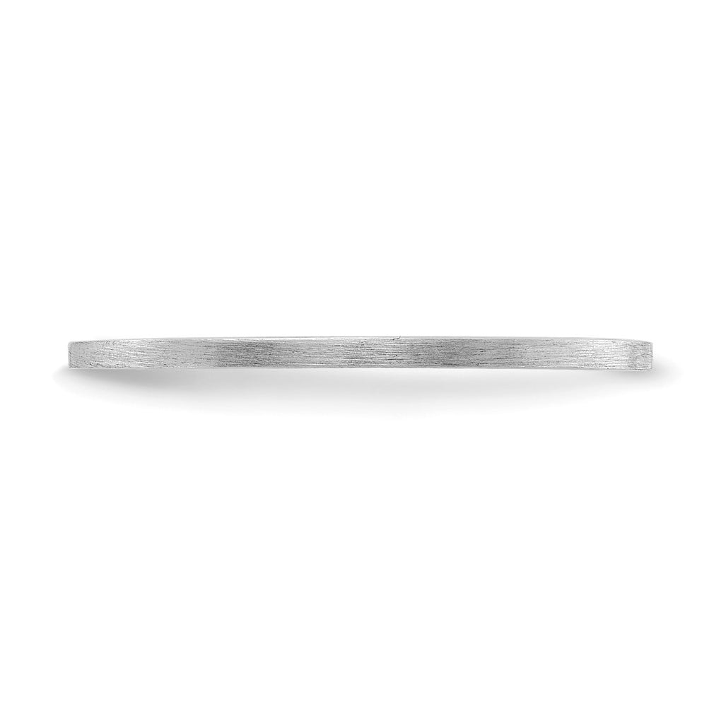 14K Yellow Or White Or Rose Gold 1.2mm Flat Satin Stackable Band