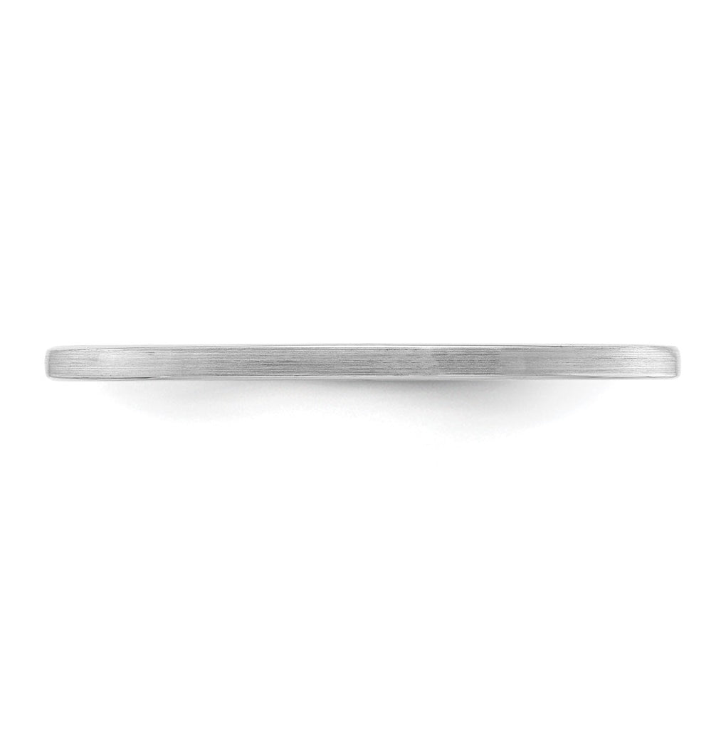 14K Yellow Or White Or Rose Gold 1.2mm Flat Satin Stackable Band