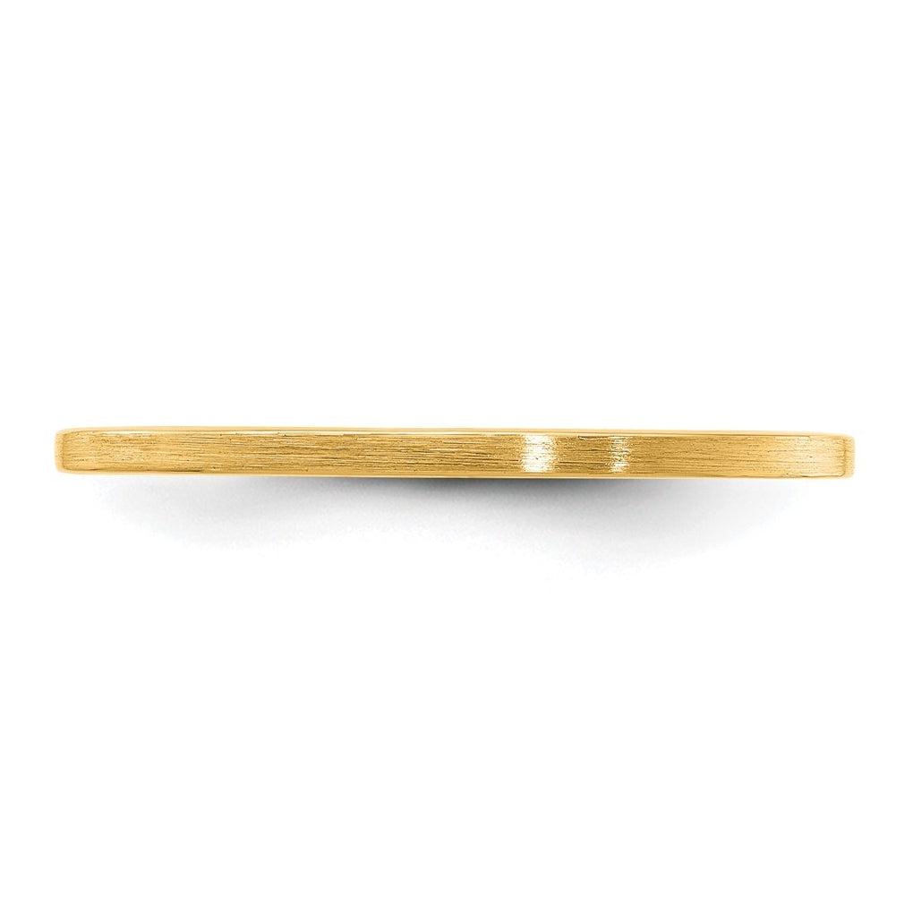 14K Yellow Or White Or Rose Gold 1.2mm Flat Satin Stackable Band