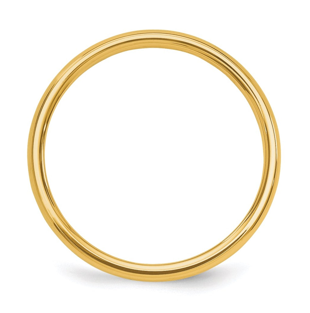 14k Yellow Or White Or Rose Gold Polished 2mm Stackable Band