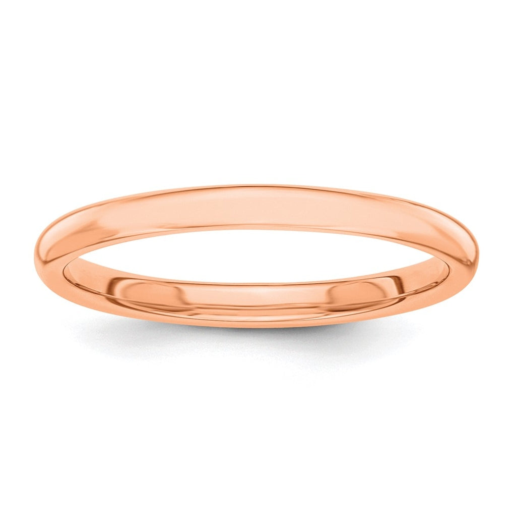 14k Yellow Or White Or Rose Gold Polished 2mm Stackable Band