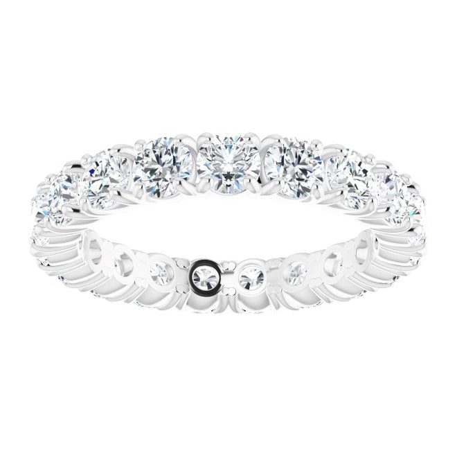 14K Yellow Or White Gold Round 3 Mm Vs, F+ Polished 1 7/8 Ctw Lab-Grown Diamond Eternity Band