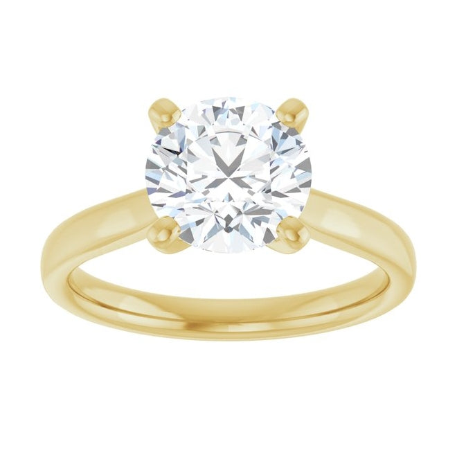 14K Yellow Or White Gold Round Polished Lab-Grown Diamond Engagement Ring
