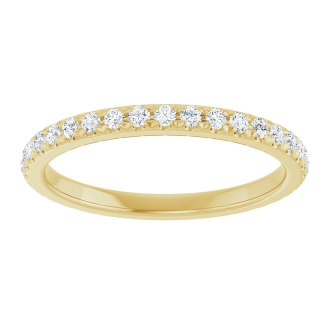 14K Yellow Or White Gold Round 1.5 Mm Polished 3/8 Ctw Lab-Grown Diamond Anniversary Band