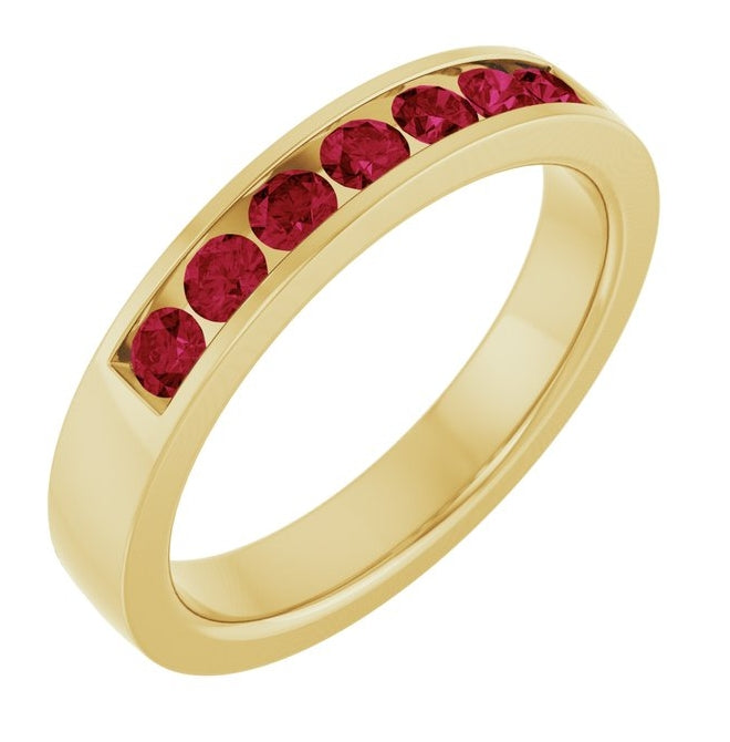 14K Yellow Or White Gold Round 2.5 Mm Polished Lab-Grown Anniversary Band, Size 7
