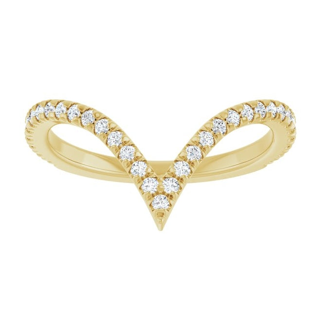 14K Yellow Or White Gold Round 1.5 Mm Polished 1/3 Ctw Lab-Grown Diamond Contour Band