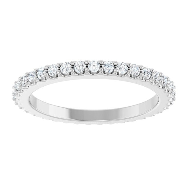 14K Yellow Or White Gold Round 1.5 Mm Vs, F+ Polished 1/2 Ctw Lab-Grown Diamond Eternity Band