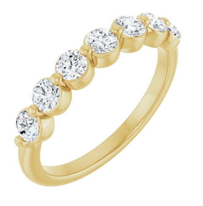 14K Yellow Or White Gold Round 3 Mm Polished 5/8 Lab-Grown Diamond Anniversary Band