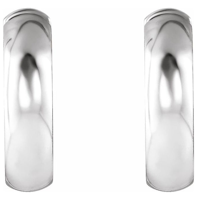 Sterling Silver Hinged 14.25 mm Hoop Earrings