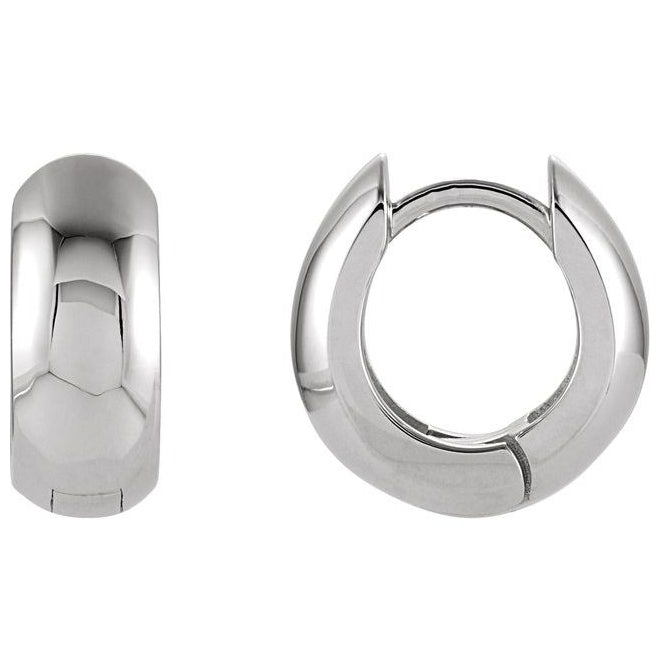 14K Yellow Gold Or Sterling Silver 20.4 Mm x 5.7 Mm Each Hinged Polished Hinged Hoop Earring
