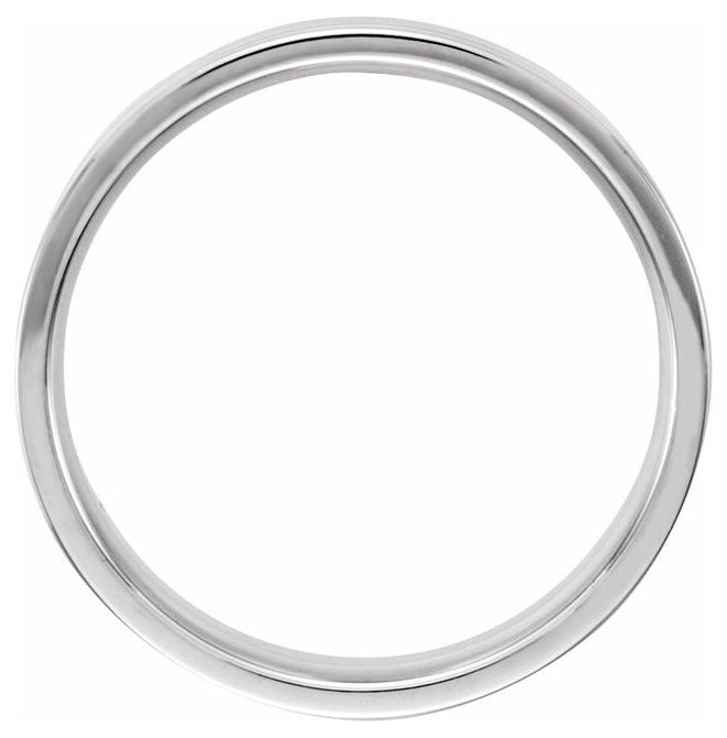 14K White Gold 6 mm Ridged Band with Milgrain Size 8.5