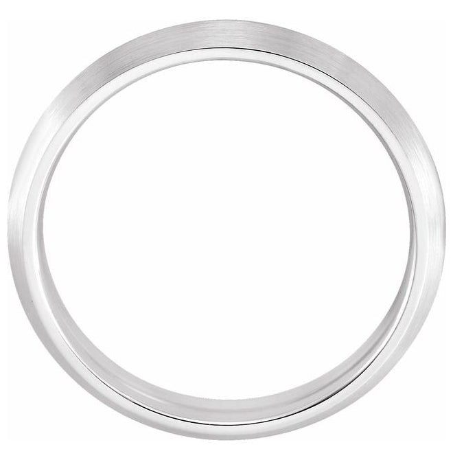 14K White Gold 4 mm Comfort-Fit Knife Band Size 8