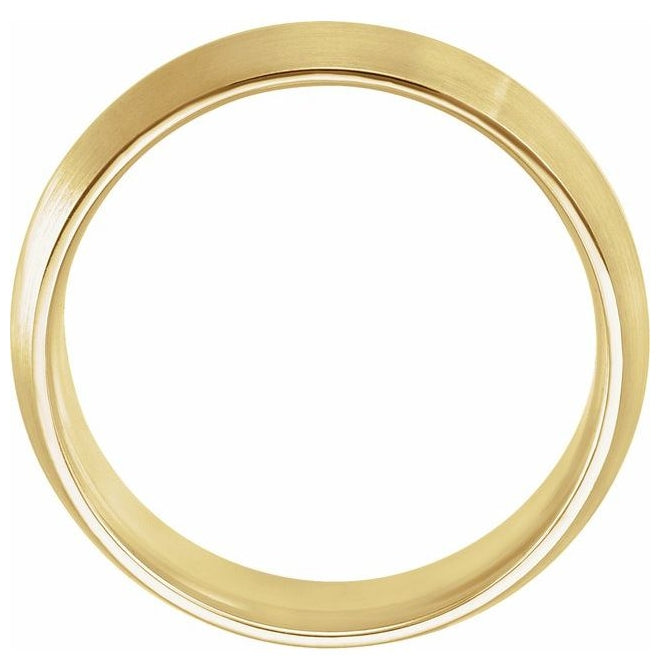 14K Yellow Gold 8 mm Comfort-Fit Knife Band Size 7.5