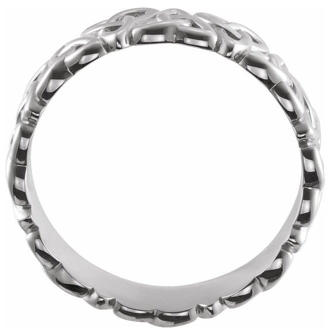 14K Yellow Gold Or Platinum 6 mm Celtic-Inspired Band
