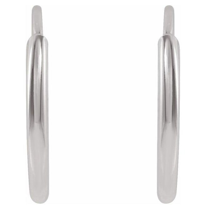 Sterling Silver 10 Mm 1 Mm Each Hinged Polished Endless Flexible Tube Hoop Earrings