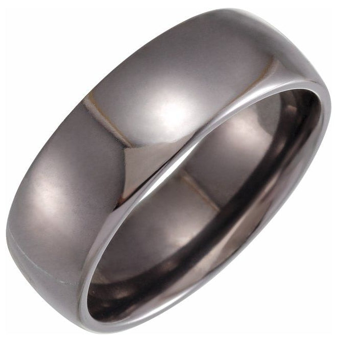 Tantalum 6 mm Comfort-Fit Half Round Band