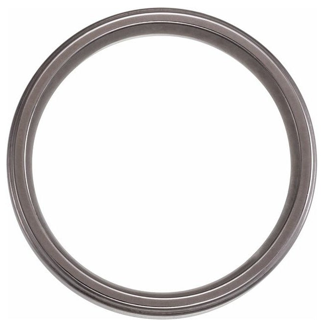 Tantalum 6 mm Stepped-Edge Comfort-Fit Flat Band