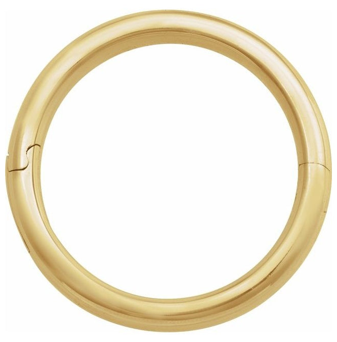 14K Yellow Gold 4 Mm 2.25 Mm Polished Cliq Adjustable Half Round Comfort Fit Band Size 9