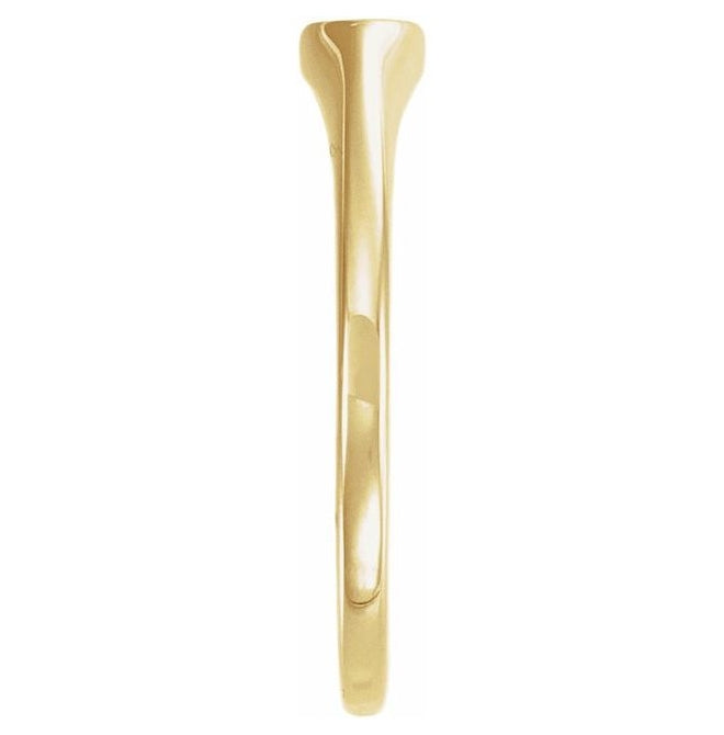 14K Yellow Gold Or Sterling Silver 4 X 2.3 Mm Brush Polished Oval Signet Ring Size 7