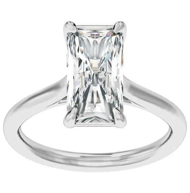 14K Yellow Gold Or Platinum Radiant 11 X 5.5 Mm Polished 2 Ctw Lab-Grown Diamond Engagement Ring Size 7