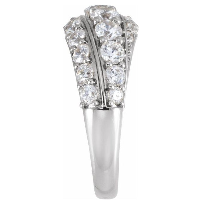 14K Yellow Or White Gold Round Polished 2 1/4 Ctw Lab-Grown Diamond Ring