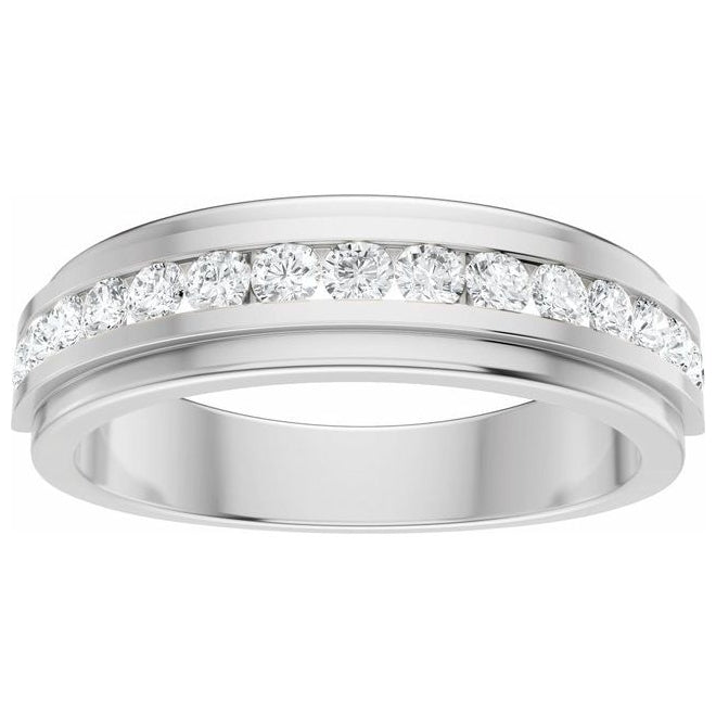 14K Yellow Or White Gold Round 2.1 Mm 5.8 Mm Vs, F+ Polished 5/8 Ctw Lab-Grown Diamond Band