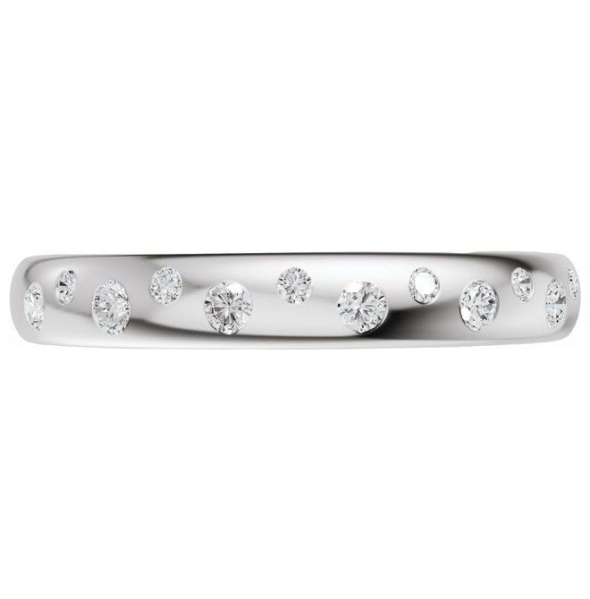 14K Yellow Or White Gold Round 1.8 Mm Polished 1/5 Ctw Lab-Grown Diamond Anniversary Band
