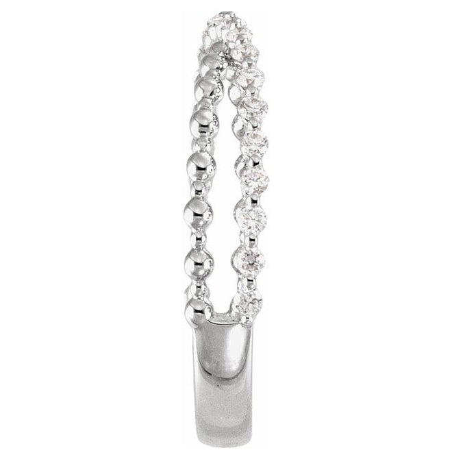 14K Yellow Or White Gold Round 1.4 Mm Polished 1/4 Ctw Lab-Grown Diamond Anniversary Band
