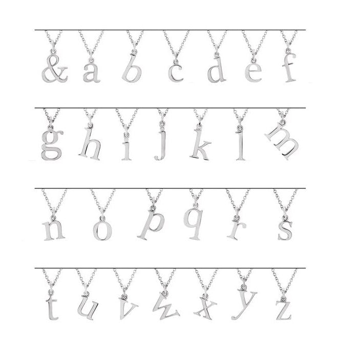 18K Yellow Gold-Plated Sterling Silver 11.22 X 5.1 Mm 16 In Polished Lowercase Initial "B" Necklace
