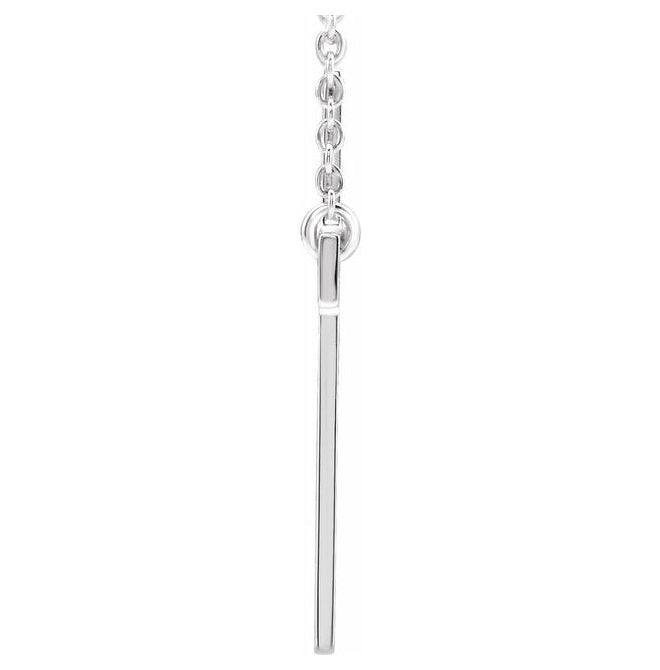 Sterling Silver 22.5 X 15 Mm 18 In Polished Cross Necklace