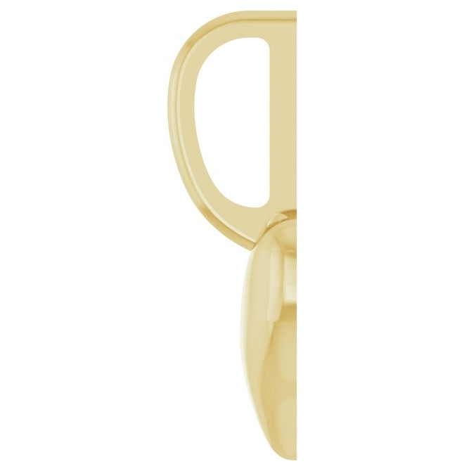 10K Yellow Gold Polished Puffed Heart Charm/Pendant