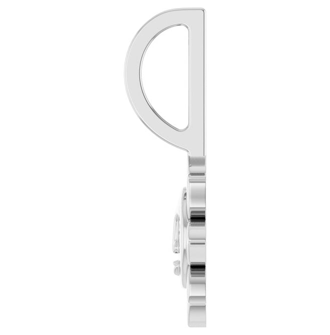 14K White Gold 17.81 X 9.98 Mm Polished Sun Charm/Pendant