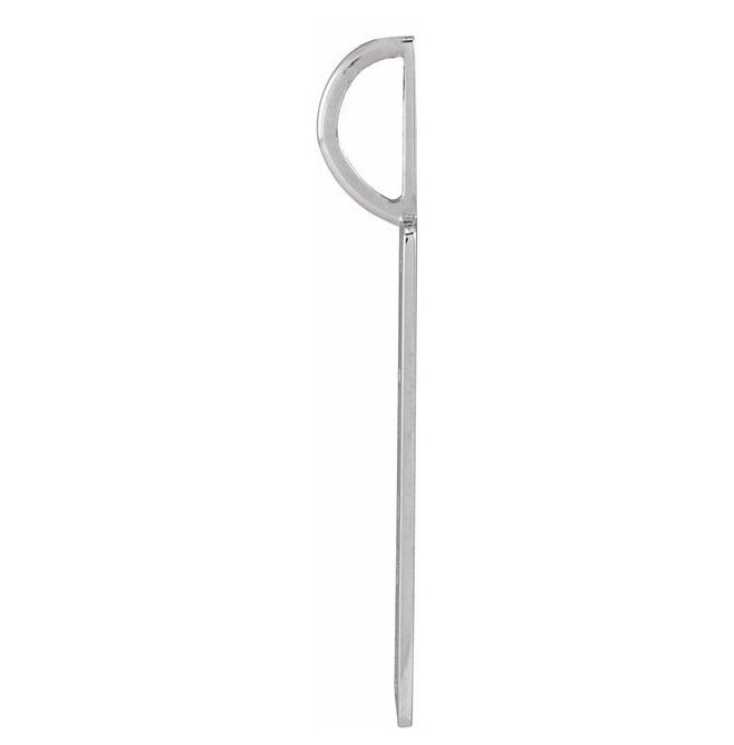 Sterling Silver 27.2 X 6.4 Mm Polished Dad Pendant